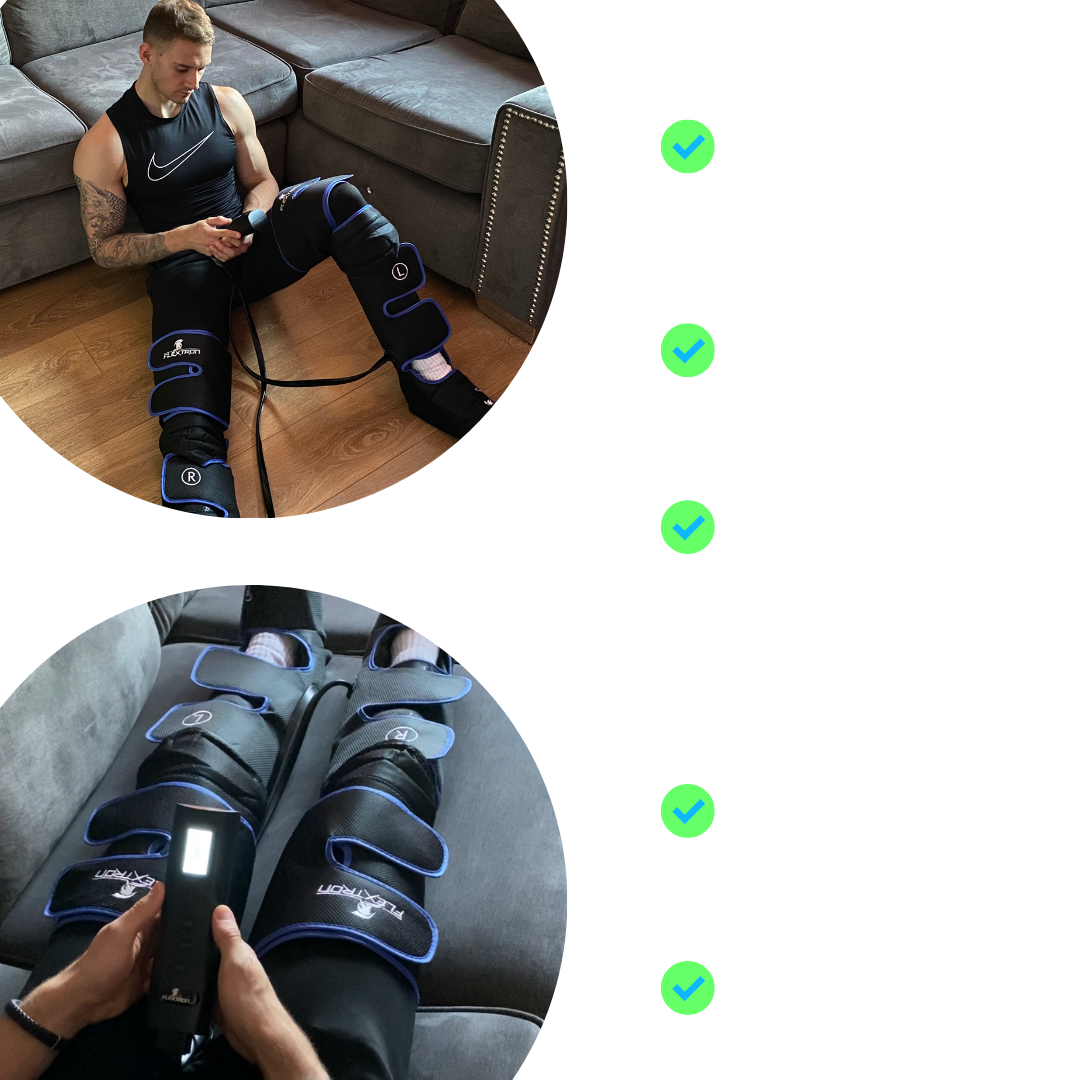 Flextron - V2.0 Leg Compression Massager- Recovery Support Boots